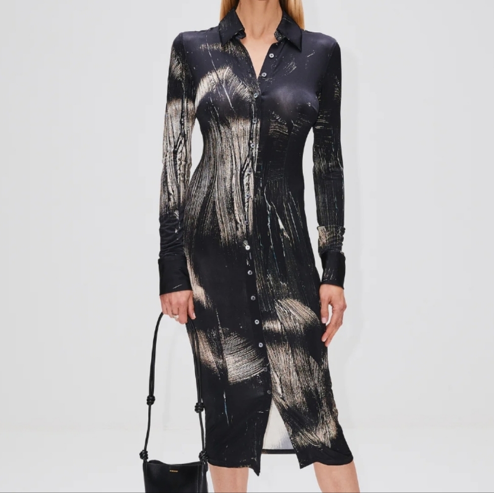 Louisa Ballou button down midi dress